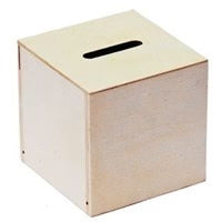 24-Pack Blank Unfinished Wooden Pushkahs – Cube-Shaped Boxes for DIY Decoration