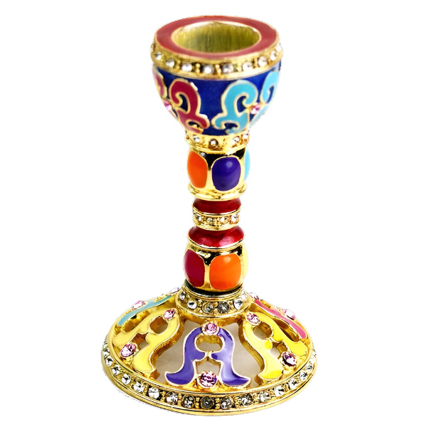 Jeweled Candlestick -Single- Available in 3 Colors