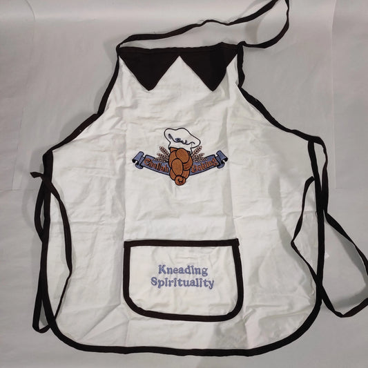 Challah Baking Cotton Apron - Short Style with "Kneading Spirituality" Logo