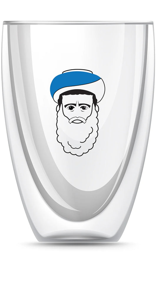 Purim Coffee-Tea Cups Set – Double-Walled Glass with Festive Design - Jewish Depot