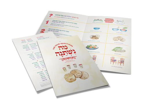 The Visual Ma Nishtana Card - Available in 2 Nusachs