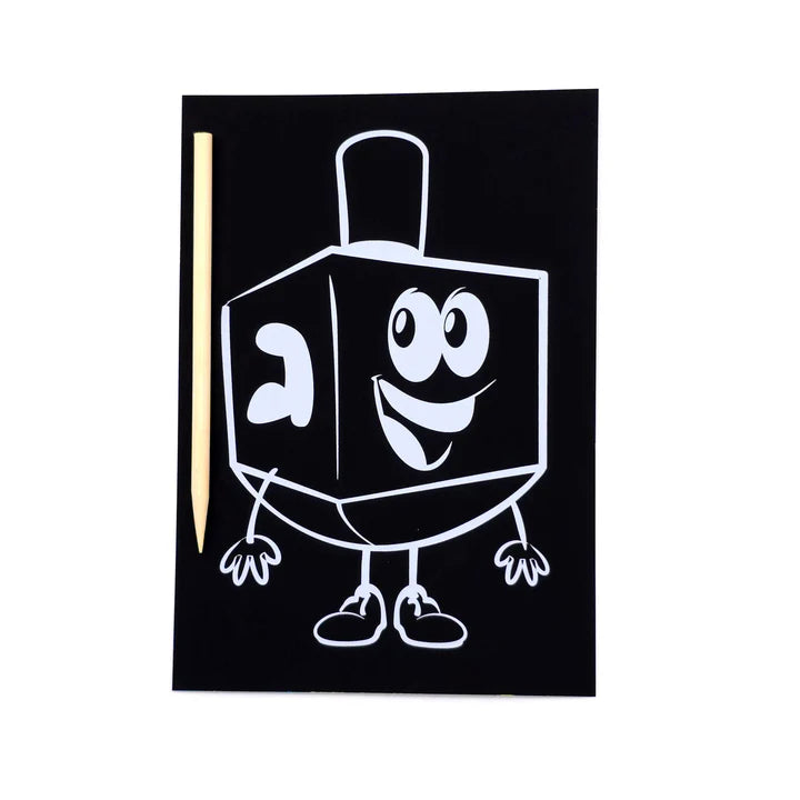 Dreidel Scratch Art (10 PK) - Jewish Depot