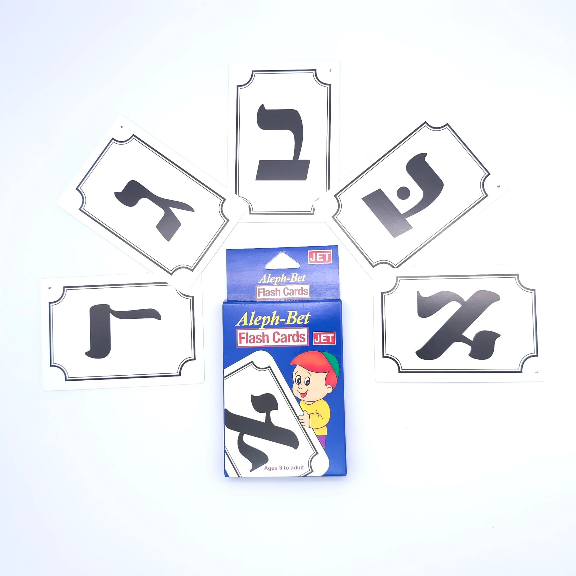 Alef Bet Flash Cards – 43 Cards, Hebrew Letters & Vowels, Sturdy & Easy to Hold - Jewish Depot