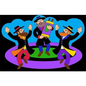 Simchat Torah Velvet Art - Pack of 12 (Markers Not Included)