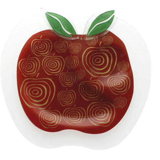 Rosh Hashanah Apple-Shaped Glass Plate - Apples & Honey Dish - Jewish Depot