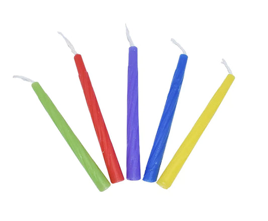 Colorful Chanukah Candles – 44 Pack | Bright Menorah Candles with 30-Minute Burn Time