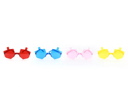 Dreidel-Shaped Glasses – Fun Chanukah Party Accessories (Colors Shipped at Random)