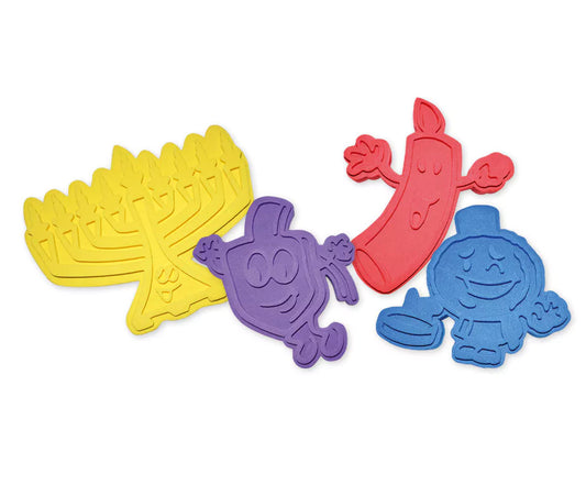 Chanukah Foam Stamps – Holiday Craft Fun | 4-Pack Reusable Stamps for Kids & Adults