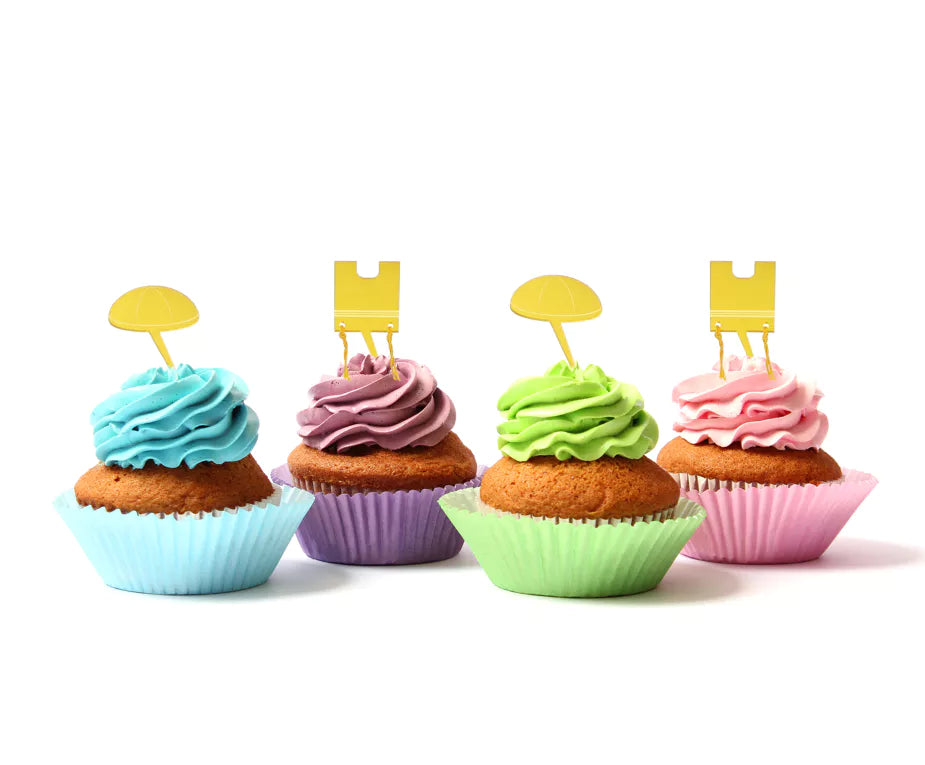 Kippa and Tzitzis Lucite Shaped Toppers – Pack of 6 (Gold, Silver, Multi) - Jewish Depot