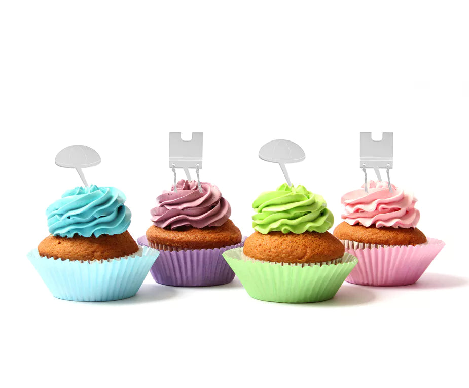 Kippa and Tzitzis Lucite Shaped Toppers – Pack of 6 (Gold, Silver, Multi) - Jewish Depot