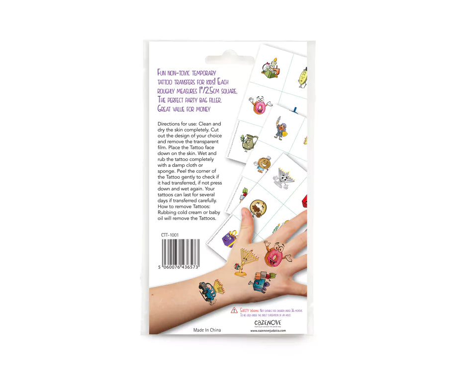 Chanukah Temporary Tattoos - Jewish Depot