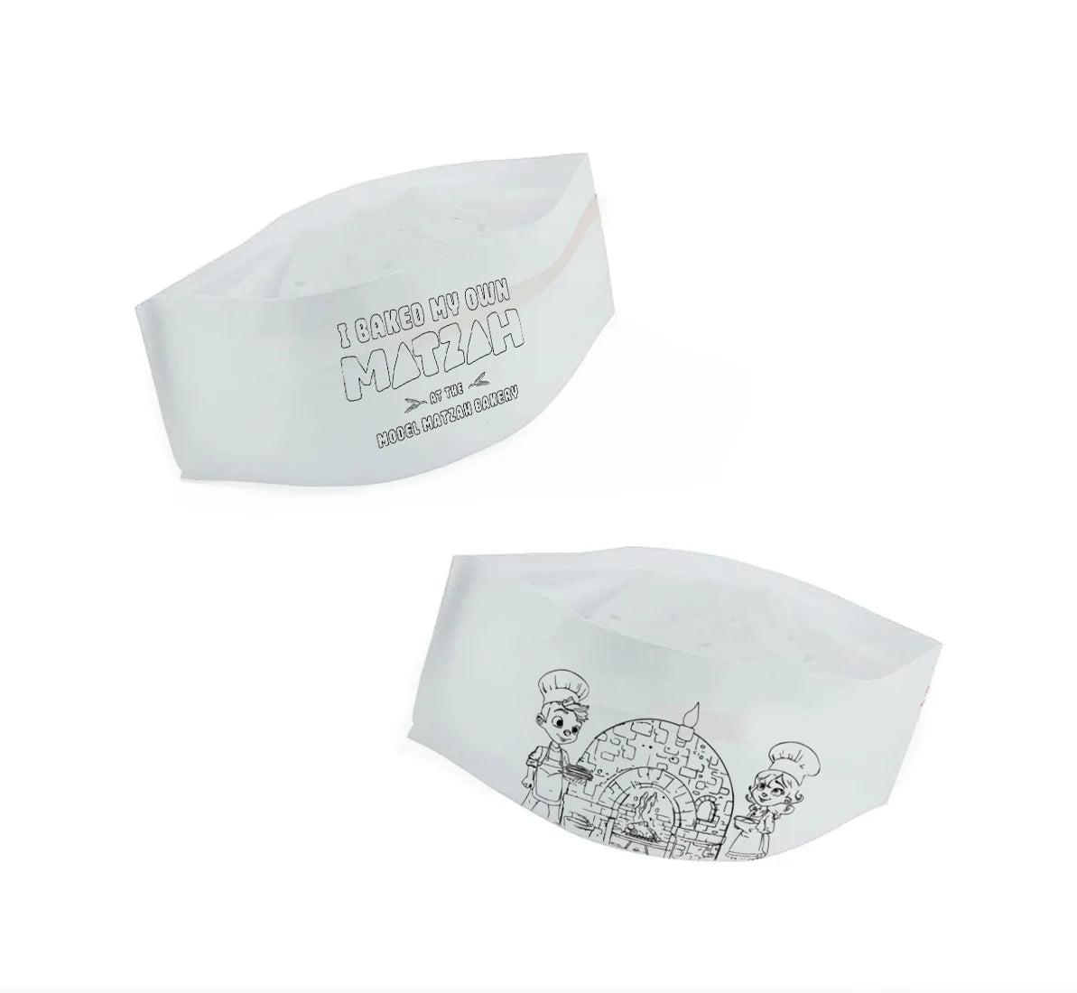 Model Matzah Bakery Hats – Classic & Color Me (Pack of 100) - Jewish Depot