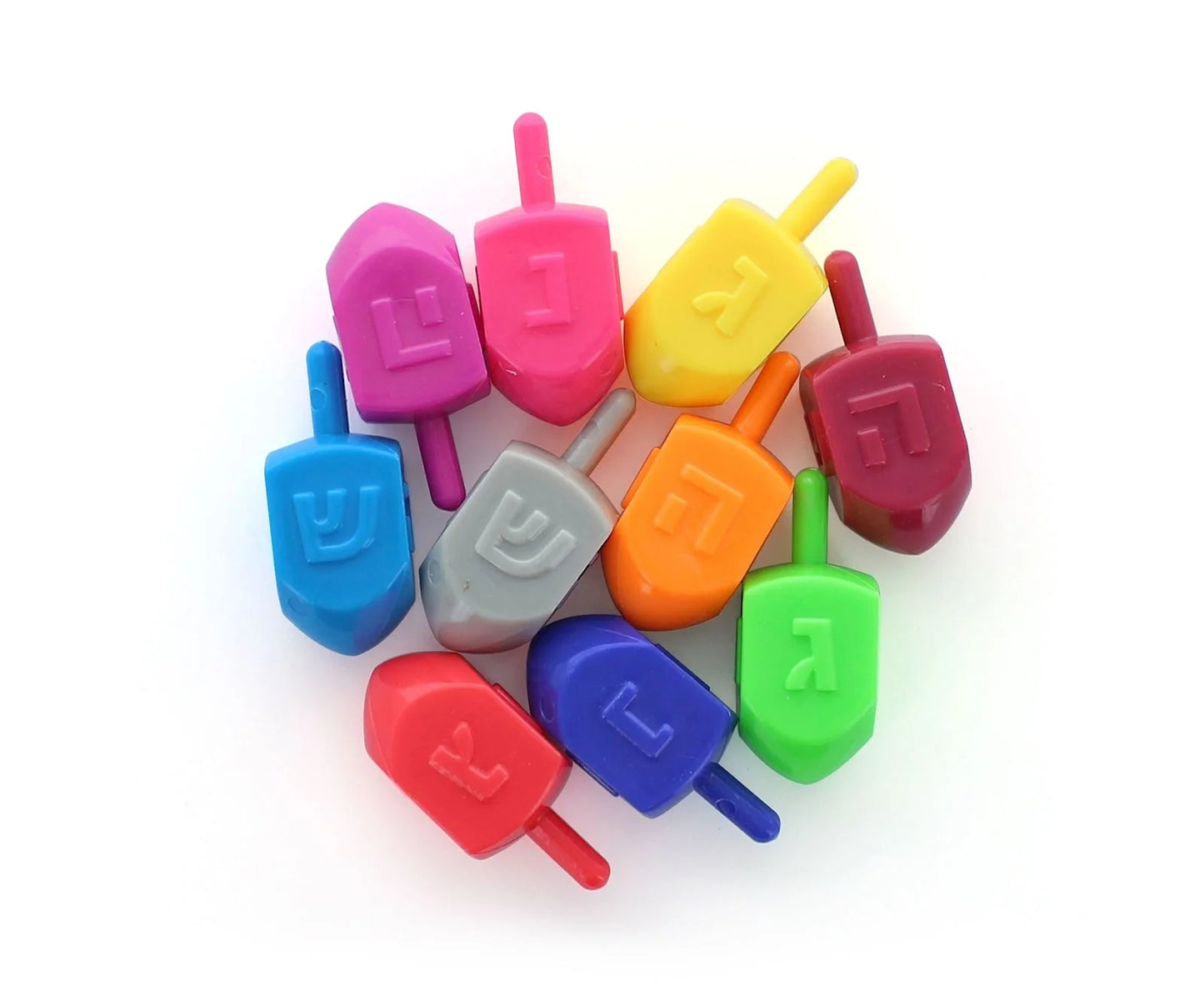 Colorful Dreidel 10-Pack – Classic Chanukah Game Set