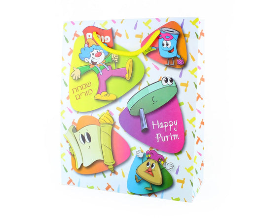 Purim UPVC Gift Bags – Hamantash Design | 12 Pack