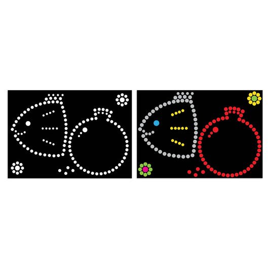 Fish - Pomegranate Dotty Sticker Art – 10 Pack, Fun and Educational Craft for Kids, Individually Wrapped