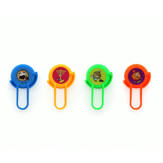 Chanukah-Themed Flying Disc Launchers – 4 Pack Party Favors