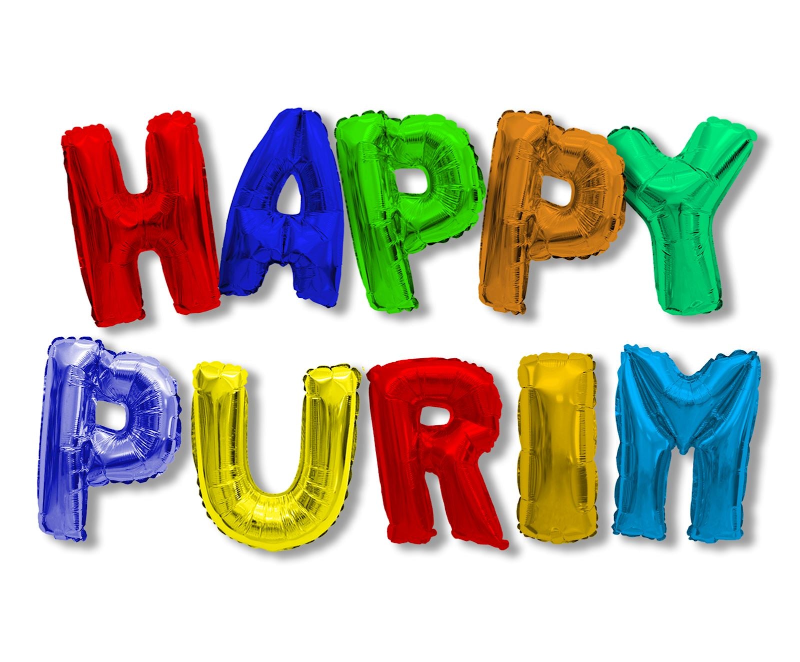 Happy Purim Balloon Bunting - Jewish Depot