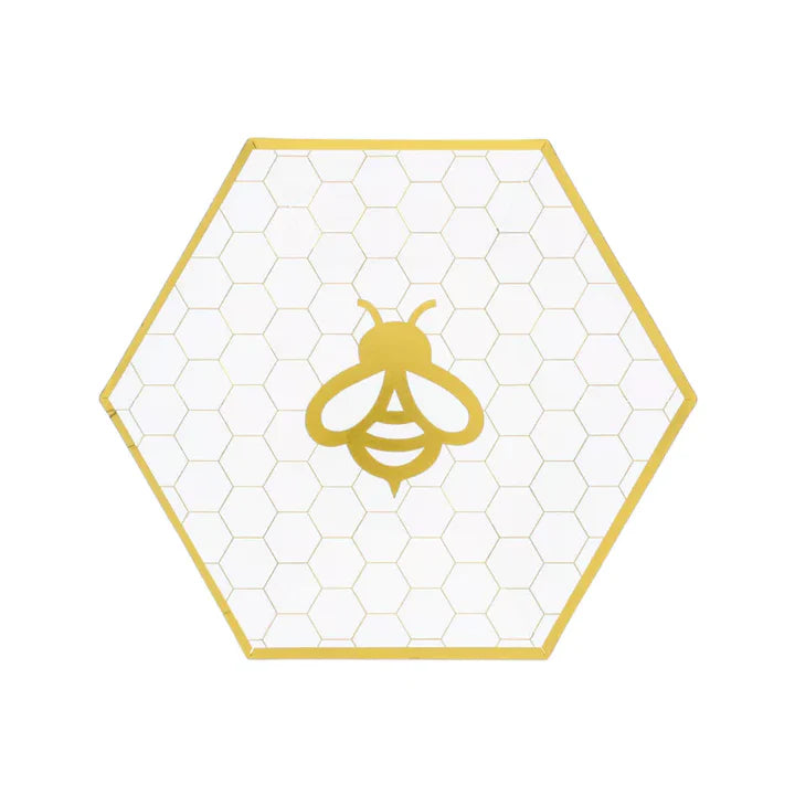 Foiled Rosh Hashanah Paper Plates - Pack of 10 (7" & 9" Sizes Available)