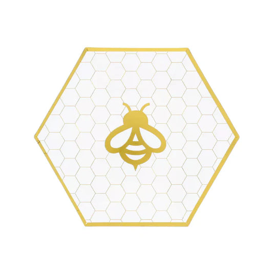 Foiled Rosh Hashanah Paper Plates - Pack of 10 (7" & 9" Sizes Available)