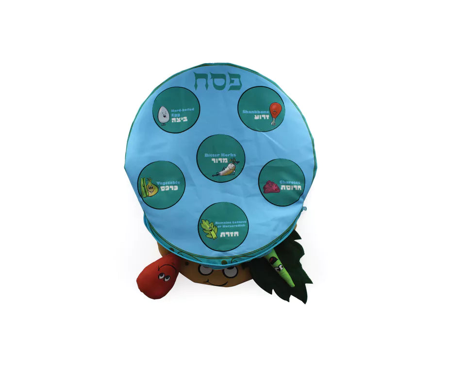 Interactive Kids' Seder Plate with Detachable Foods – Passover Role-Play Gift Set - Jewish Depot