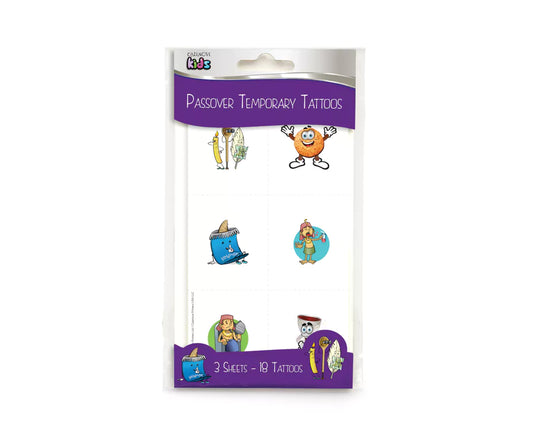 Passover Themed Temporary Tattoos – Fun Tattoos for Kids (18 Designs)