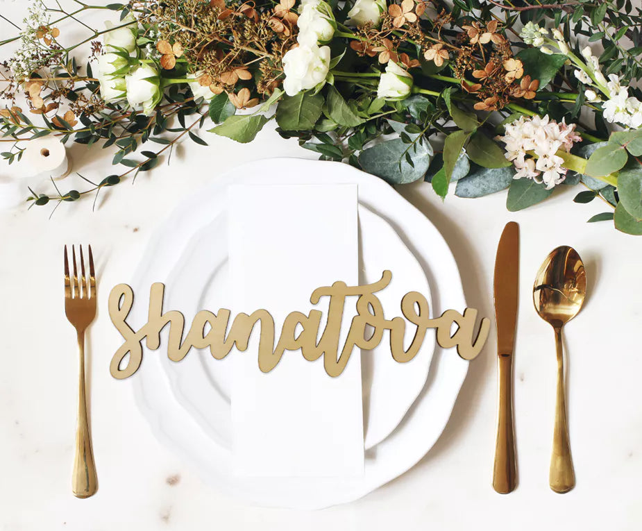 Rosh Hashanah Elegant Place Settings - 4 Pack (Available in 3 Colors, Reusable)