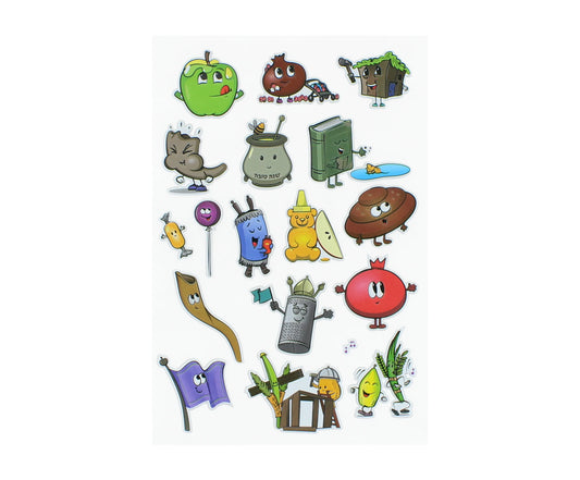 Colorful Puffy Rosh Hashanah & Sukkot Stickers – Fun for Crafting and Decorating - Jewish Depot