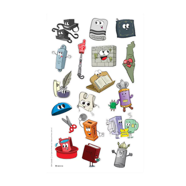 Colorful Mitzvah Stickers for Kids - Pack of 6 Sheets - Jewish Depot