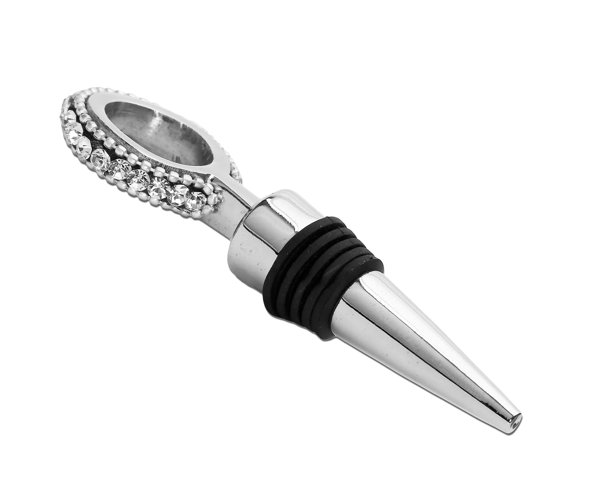 3" Bottle Stopper - Rhinestone Ring 6PK - Jewish Depot