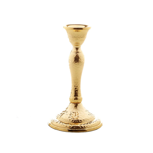Elegant Gold Shabbat Candle Holder – 6.5" Tall
