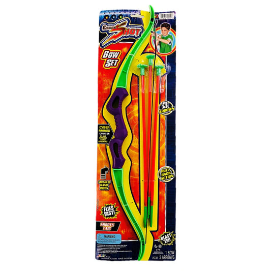 Bow and Arrow Set - Includes Bow & 3 Suction Cup Arrows - Jewish Depot