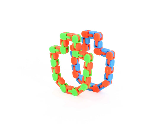 Dreidel-Shaped Fidget Track – Articulated Chain Toy for Focus & Fun