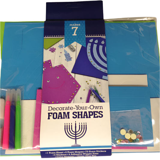 Decorate Your Own Chanukah Foam Shapes - Jewish Depot