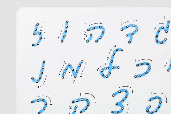 Magnatab Cursive Hebrew Alphabet – Magnetic Tracing Board for Young Learners - Jewish Depot