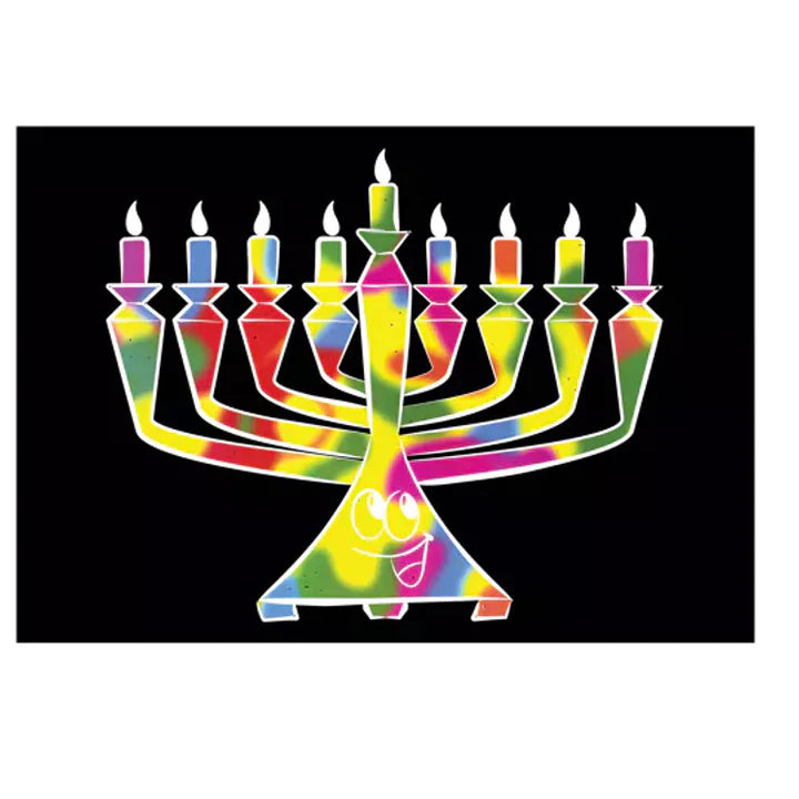 Menorah Scratch Art - 10 PK - Jewish Depot