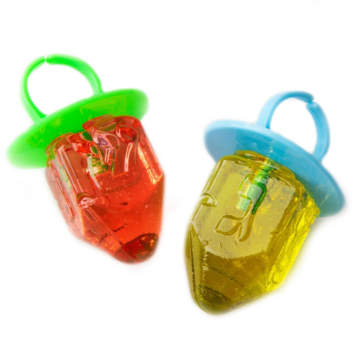 Dreidel Jewel Pop Lollipop Rings - 18 Pack