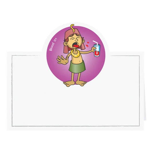 10 Plagues Design Foiled Passover Place Cards – Pack of 12