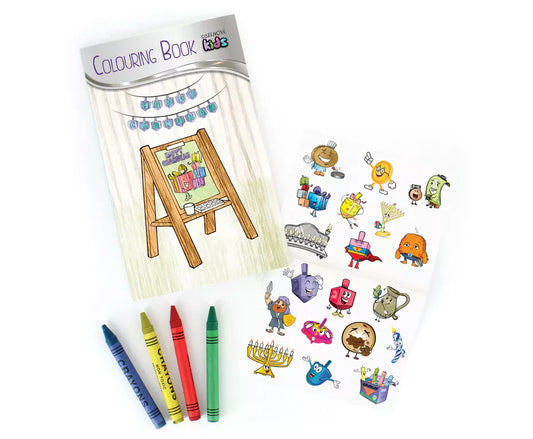 Chanukah Play Pack – Colouring Book, Stickers, and Crayons for Holiday Fun