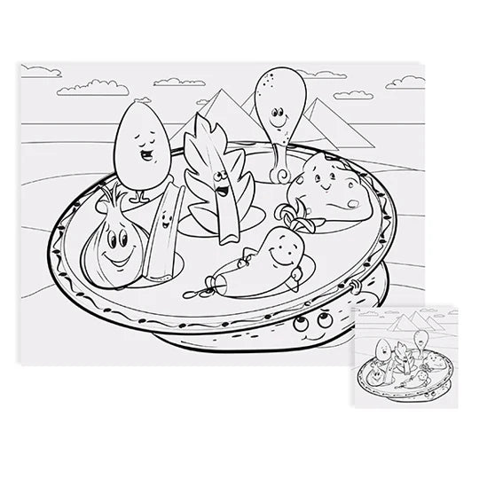 Passover Placemat and Coasters Set for Kids – 6 Themed Sheets