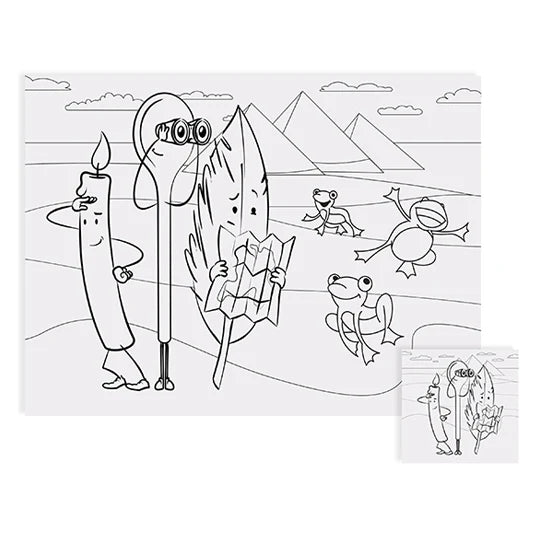 Passover Placemat and Coasters Set for Kids – 6 Themed Sheets