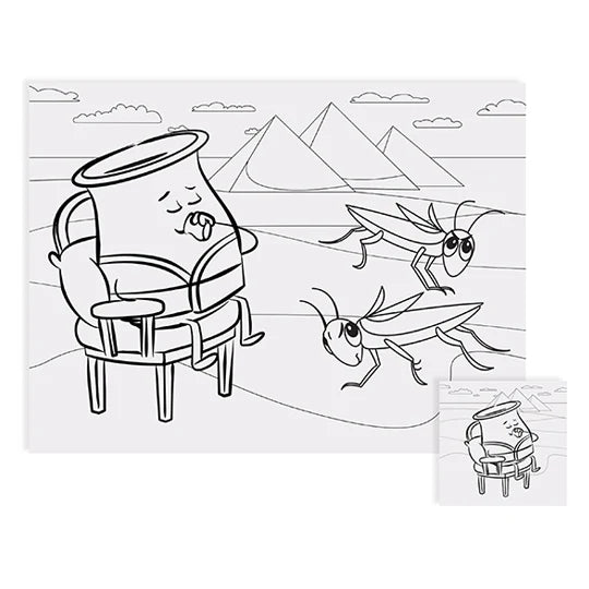 Passover Placemat and Coasters Set for Kids – 6 Themed Sheets