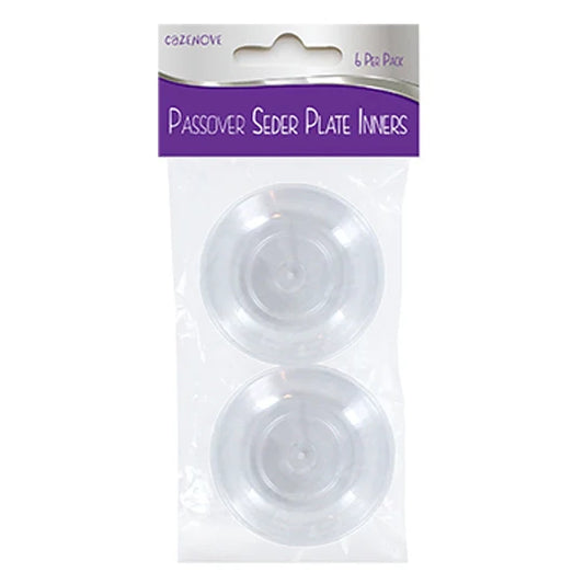 Pack of 6 Seder Plate Inners - Acrylic Liners for Protection and Easy Serving