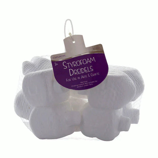 Styrofoam Dreidels – 10 Pack Craft Kit for Kids, Fun Chanukah Activity, 3.5 inches