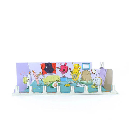 Tin Menorah - Children's Design 24 pack - Jewish Depot