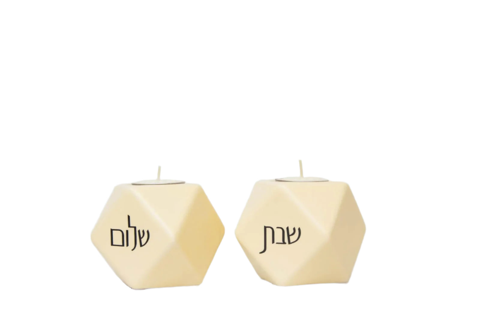 Octagon Candlesticks – High-Quality Ceramic - Jewish Depot