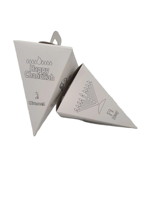 Color a Dreidel 10PK - Cardboard Dreidels for Decorating and Filling with Goodies