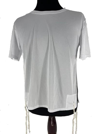 DryTzit - Kosher Sports T-Shirt Tzitzis – Moisture-Wicking Mesh with Side Slits – Sizes XS–XXL – Yellow, Blue, White, Red & Green