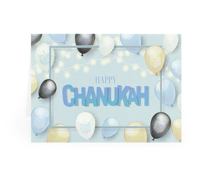 Chanukah Pack of 5 Foiled & Glittered Cards - Available in 17 Designs