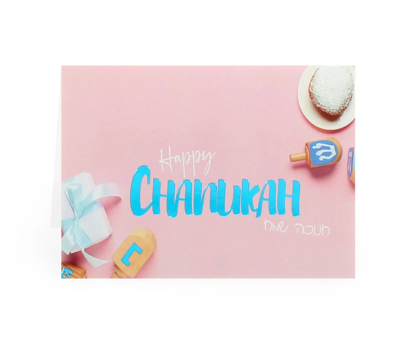 Chanukah Pack of 5 Foiled & Glittered Cards - Available in 17 Designs