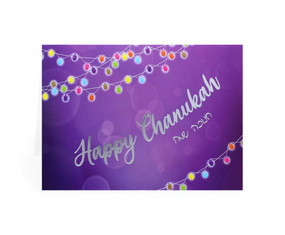Chanukah Pack of 5 Foiled & Glittered Cards - Available in 17 Designs